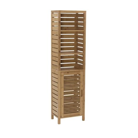 Storage Door, Bamboo Cabinets, Hidden Shelf, Bathroom Tall Cabinet, Bathroom Necessities, Free Standing Wall, Linen Cabinet, Storage Towers, Tall Cabinet