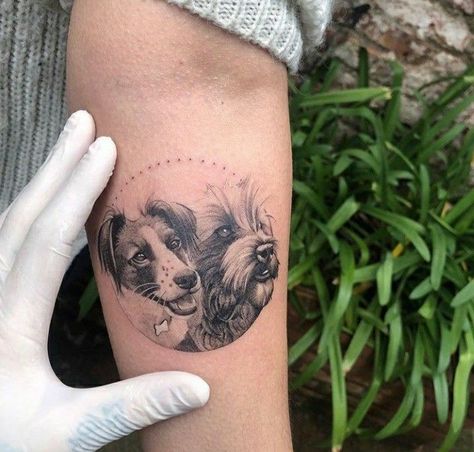 Tattoo Perro, Pet Portrait Tattoos, Dog Portrait Tattoo, Pet Tattoos, Art Inspired Tattoos, Portrait Tattoos, Pawprint Tattoo, Dog Paw Tattoo, Paw Tattoo