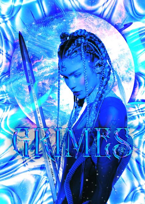 Grimes Poster, Grimes Music, Maximalist Poster, Future Bedroom, Vintage Music Posters, Vintage Poster Design, Future Apartment, Music Posters, Vintage Poster Art