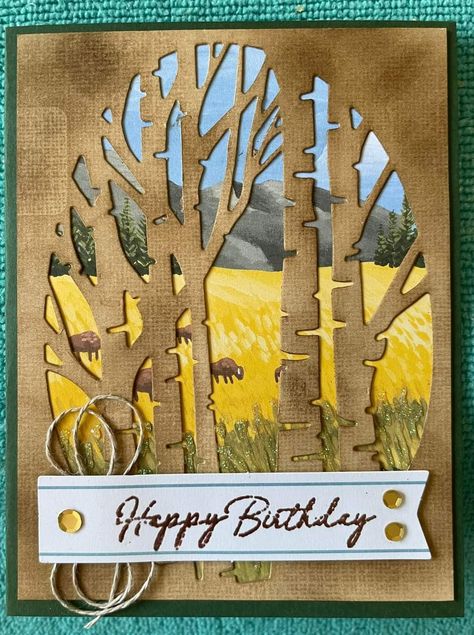 Aspen Dies, Tree Dies, Paper Pumpkin Alternatives, Men Cards, Paper Pumpkins, Paper Pumpkin Stampin Up, Aspen Tree, Halloween Coffin, Autumn Paper