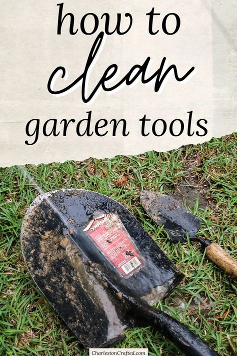 Gardening can make a big mess. It’s important to clean up so your tools last for many years. Here’s how to clean your garden tools! Clean Garden Tools, Building Raised Garden Beds, Yard Tools, Stone Pathway, Yard Project, Small Yard, Raised Garden Beds, Raised Garden, Cleaning Tips