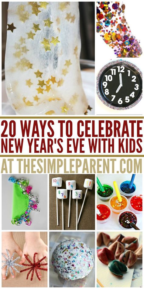 New Years Eve Toddler, New Year Eve Kids Activities, Kid Friendly New Years Eve, New Year's Eve Party Themes, New Years With Kids, New Years Eve Celebration, Family New Years Eve, New Years Eve Traditions, New Year's Eve Crafts