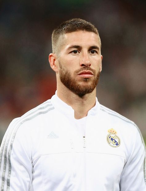 Ramos Haircut, Football Hairstyles, Short Hair Men, Very Short Hair Men, Crew Cut Haircut, Buzz Cut Hairstyles, Mens Hairstyles With Beard, Men's Short Hair, Beard Hairstyle