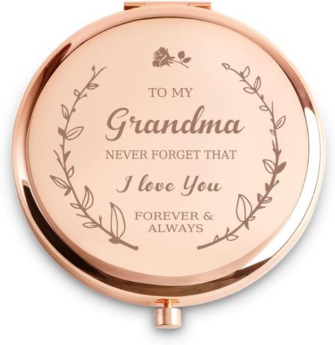 Birthday Gift for Grandma from Granddaughter Grandson - Compact Mirror with Sentimental Quote - Unique Gifts Idea Mirror Unique, Stocking Stuffers For Adults, Gifts For Mom From Daughter, Meaningful Gifts For Her, Goodbye Gifts, Stocking Stuffers For Women, Birthday Gifts For Grandma, Mother Birthday, Granddaughter Gift