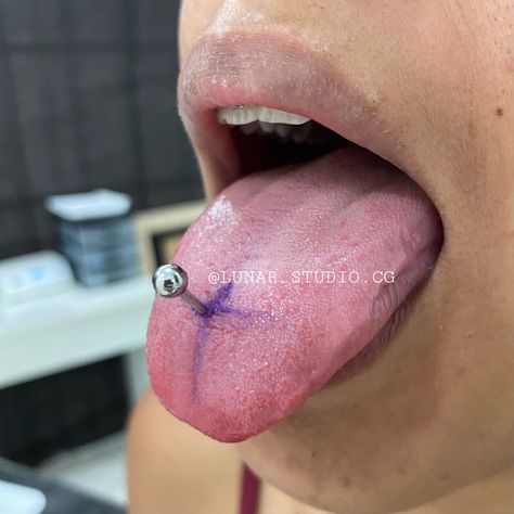 Piercing na lingua tradicional Under Tongue Piercing, Mouth References, Alana Maria, Mouth Piercings, Nova Skin, Piercings Unique, Tongue Piercing, Piercing Tattoo, Fashion Mode