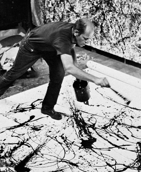 Jackson Pollock Art, Pollock Paintings, Western Paintings, Paintings Famous, Action Painting, American Painting, Jackson Pollock, Drip Painting, Painting Studio