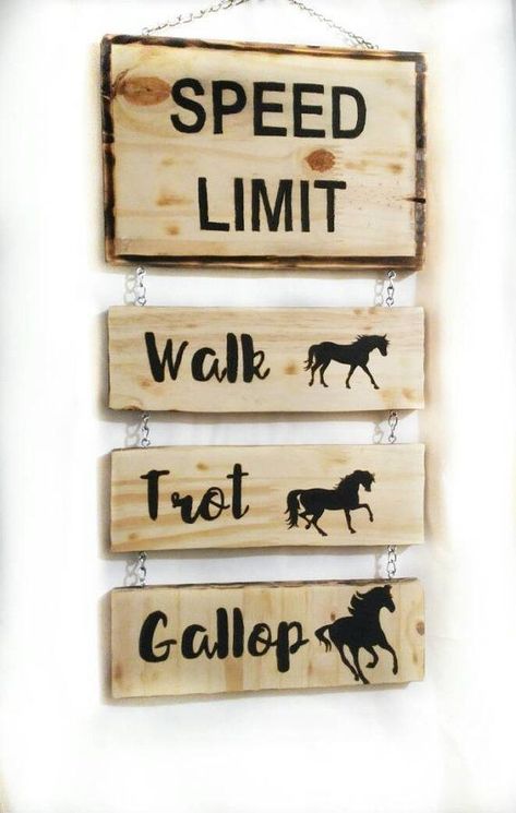 Horse Room Decor, Speed Limit Sign, Horse Themed Bedrooms, Horse Bedroom, Horse Room, Horse Riding Quotes, Animal Movement, Western Crafts, Horse Sign