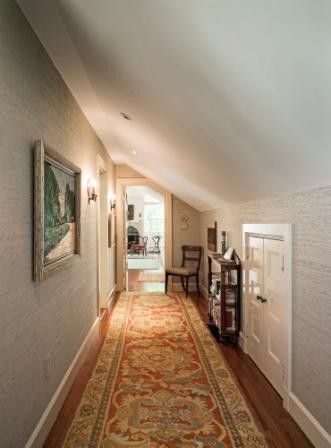 Attic hallway Attic Hallway, Attic Master Suite, Attic Design Ideas, Small Attic Bathroom, Loft Inspiration, Attic Lighting, Attic Ideas, Attic Loft, Attic Playroom