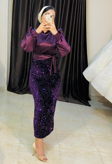 Blouse Soiree Outfit Hijab, Soiree Outfit Hijab, Blouse Soiree Outfit, Soiree Outfits, Hijab Soiree, Dress Soiree, Elegant Silk Dresses, Soiree Outfit, Muslim Dresses