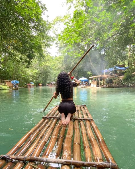 “ja-mazing” 💚💛🖤 • • • my bamboo raft guide was one of the purest souls i’ve ever come in contact with. the rafting guide taught us a new word: “ja-mazing” because in america we say a-mazing so in jamaica they added the ja lol. so that is the word i will use to describe what our rafting experience was, nothing short of amazing☁️ Jamaica Bamboo Rafting, Bamboo Rafting, New Words, Rafting, In America, Jamaica, Pure Products, Collage, Pins