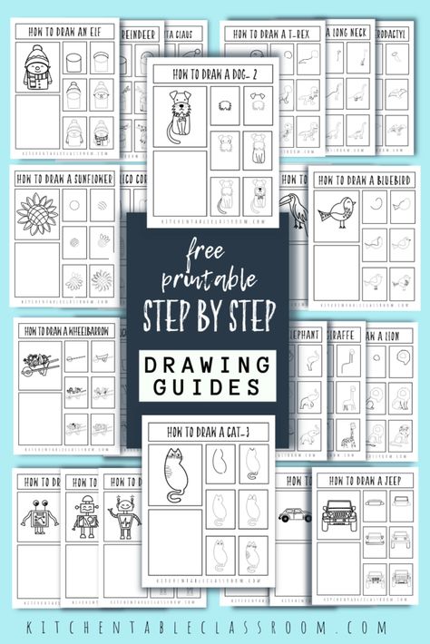 Printable drawing worksheets for kids are free for youto Art Drawing Prompts, Finish The Picture Drawing Free Printable, Art Homeschool Ideas, Echo Drawing Worksheet, 2024 Art For Kids, Echo Drawing Worksheet Free, Kindergarten Art Worksheets Free Printable, How To Draw For Kindergarten, Fun Art Worksheets