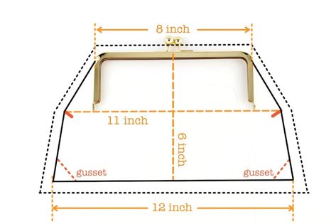 Clutch Purse Pattern, Pochette Diy, Clutch Bag Pattern, Pola Topi, Coin Purse Pattern, Coin Purse Tutorial, Frame Pattern, Clutch Pattern, Purse Sewing Patterns