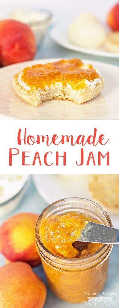 Use your fresh or frozen peaches to make this Easy Homemade Peach Jam. (No Pectin Recipe) Peach Jam Recipe Canning, Peach Jam Recipe No Pectin, Peach Preserves Recipe, Homemade Peach Jam, Preserving Fruit, Pectin Recipes, Peach Jam Recipe, Jam Making, Morning Toast