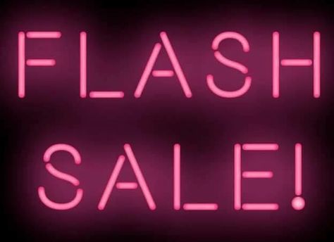 Flash sale, neon pink sign. 1950s Shoes, All Jeans, Bogo Sale, Pure Romance, Huge Sale, Everything Must Go, Paparazzi Jewelry, Today Only, Color Street