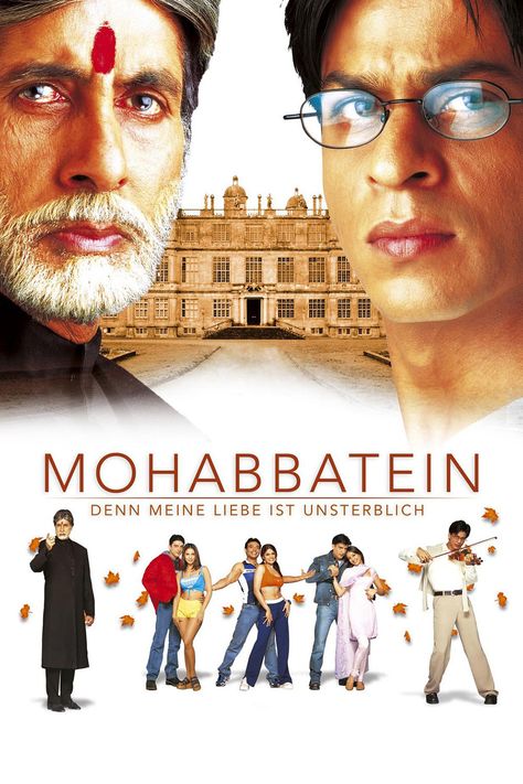 Mohabbatein (2000) Tam Film, Srk Movies, Shamita Shetty, Best Bollywood Movies, Buku Harry Potter, Bollywood Posters, Shah Rukh Khan, Bollywood Movie, Aishwarya Rai