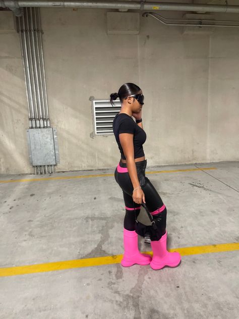 Croc Balenciaga Boots, Balenciaga X Crocs Boots, Pink Balenciaga Croc Boots Outfit, Balenciaga Croc Boots Outfit Black Women, Croc Boots Outfit Black, Balenciaga Crocs Boots Outfit, Croc Boots Outfit, Balenciaga Croc Boots, Balenciaga Crocs