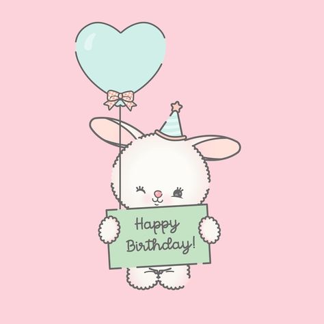 Happy Birthday Cartoon Cute, Happy Birthday Cute Wishes, Happy Birthday Cute Images, Happy Birthday Wishes Cartoon, Cute Birthday Wallpaper, Happy Birthday Rabbit, Cute Happy Birthday Cards, Birthday Wishes Cute, Rabbit Happy Birthday