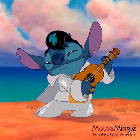 Start your Ohana on https://www.mousemingle.com/   #Disney #love #DisneyDating #LiloAndStitch #Hawaii #Elvis #love #Ohana #DisneyMovies Elvis Stitch Wallpaper, Stitch Elvis Wallpaper, Stitch Elvis Tattoo, Male Characters Cartoon, Character Pumpkin Painting, Lilo And Stitch Elvis, Cartoon Art Disney, Stitch As Elvis, Lilo And Stitch Art