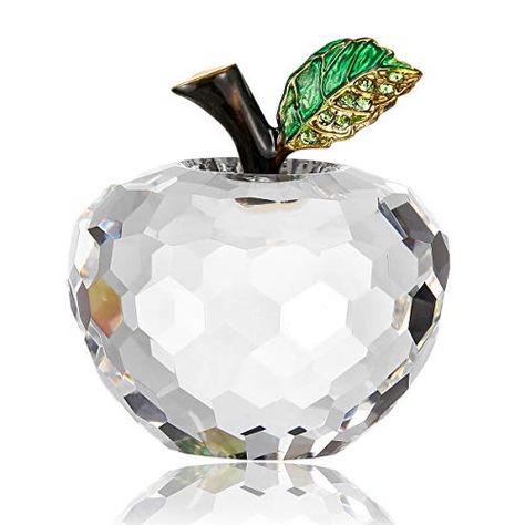 Crystal Apple, Apple Wedding, Fruit Crafts, Handmade Statue, Wedding Gift Boxes, Crystal Figurines, Crystal Crafts, Glass Figurines, Christmas Decorations Ornaments