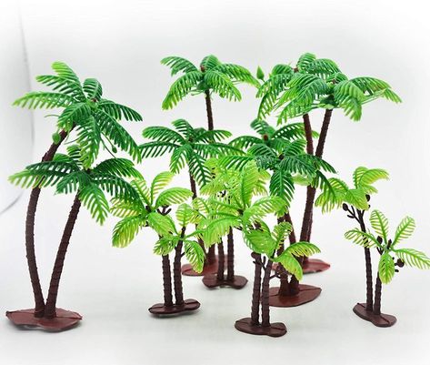 For dessert or cake with a road and cars Model Landscape, Model Tree, Building Model, Tree Cakes, Coconut Palm, Cupcake Topper, Cupcake Toppers, Gourmet Recipes, Cake Topper