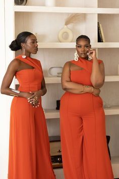 Classy Jumpsuit Outfits, Orange Jumpsuit, Classy Jumpsuit, Chic Dress Classy, Classy Dress Outfits, Classy Casual Outfits, Fashion Mistakes, Modest Fashion Outfits, Jumpsuit Fashion