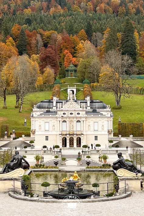 Linderhof Palace Germany: Plan your visit with my comprehensive guide. Learn how to get there, what to expect and collect useful ideas for your trip to this fairy tale castle in Germany. www.Paulmarina.com Linderhof Palace, Castle In Germany, Kid Friendly Resorts, Fairy Tale Castle, Travel 2024, Useful Ideas, Best Airlines, Germany Castles, Beautiful Travel Destinations