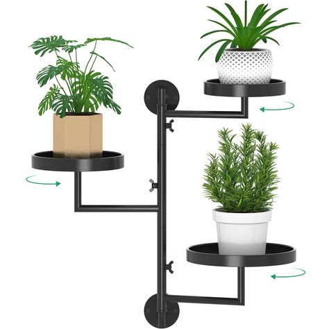 PRICES MAY VARY. 180° Rotation for Optimal Sunlight Exposure:Our innovative plant shelf features a 180° rotation design, allowing for continuous adjustment throughout the day. This ensures your plants receive the perfect amount of sunlight, promoting healthy growth and vibrant foliage, ideal for sun-loving plants like succulents or herbs. Effortless Assembly with Integrated Pole Design:The plant shelf boasts an integrated pole design with all necessary hardware included, simplifying the setup pr Over The Door Plant Shelf, Hanging Plant Shelves Indoor, Plant Storage Indoor, Plant Hanger Stand, Plant Display Indoor, Wall Plant Shelf, Kitchen Window Plants, Window Plant Shelves, Window Sill Plants