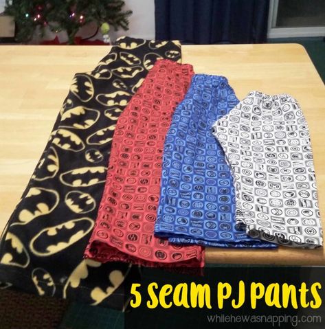 5 Seam Pajama Pants - No Pattern Needed! | While He Was Napping Pajama Pants Pattern Free, Beginner Sewer, Pajama Pants Pattern, Pants Pattern Free, Lemon Bread, Pajama Pattern, Sewing Pants, Sewing 101, Clothing Diy