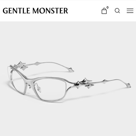 Chrome Glasses, Gentle Monster Glasses, Silver Glasses, Glasses Inspiration, Funky Glasses, Oc Inspo, Cute Glasses, Fashion Eye Glasses, Gentle Monster