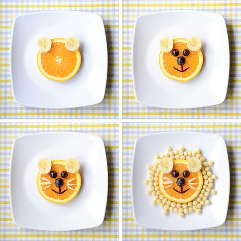 How to make a sweet lion snack Lion Snack, Animal Snacks, Orange Food, Diy Snacks, Group Crafts, Preschool Snacks, Spring Fun, Red Grapes, Orange Recipes