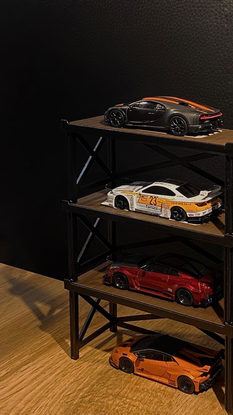 Display Hotwheels Ideas, Lego Car Collection Display, Hotwheels Collection Aesthetic, Shelf Decor Men, Lego Car Display Ideas, Hotwheels Collections, Hot Wheels Aesthetic, Hotwheels Storage, Hot Wheel Collection