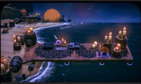 Acnh Spooky Forest, Acnh Spooky Island Ideas, Witchy Acnh Island, Acnh Witchy Island Ideas, Acnh Spooky Designs, Animal Crossing Witchy Island, Acnh Witchy Design Codes, Acnh Spooky Island, Acnh Gothic Island