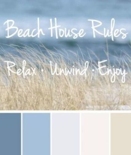 Bedroom Blue Walls, Coastal Color Scheme, Beach Color Palettes, Coastal Paint, Beach House Colors, Colors Bedroom, Blue Wall Colors, Coastal Color Palette, Bedroom Blue