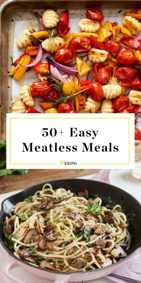 50+ Vegetarian Dinner Recipes To Try ASAP. If you need recipes and ideas for healthy vegetarian or veggie or vegetable packed dinners and meals, you've come to the right place. Many of these are protein packed and they're all easy to make for breakfasts lunches and dinners. Clean Eating Vegetarian, Vegetarian Dinner Recipes, Meatless Dinner, Recipe Vegetarian, Veggie Meals, Pescatarian Recipes, Tasty Vegetarian Recipes, Vegetarian Dinners, Diet Vegetarian