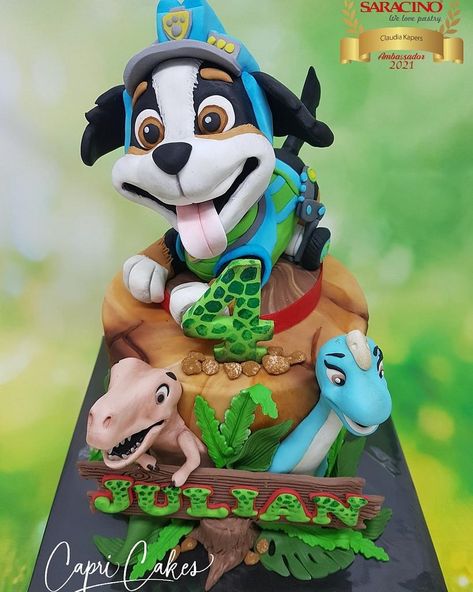 Paw Patrol Dino Rescue Birthday Cake, Dino Paw Patrol Cake, Paw Patrol Dino Rescue Cake, Paw Patrol And Dinosaur Cake, Dino Paw Patrol Party, Paw Patrol Dinosaur Cake, Paw Patrol Dino Rescue Birthday Party, Paw Patrol Dino Rescue Birthday, Dino Birthday Cake