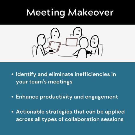 Why focus on meeting productivity?

⌛️ An average of 31 hours per month/per employee is lost to unproductive meetings
😩 67% of employees state being drained after a meeting
💰️ A mid-level meeting costs around $350/hour based on 6 attendees

Grab up your team's meeting makeover by clicking picture. 

#team #productivity #meetings #workflow #burnoutprevention Disc Assessment, Leadership Qualities, Communications Strategy, Meet The Team, Focus On, Assessment, Leadership, How To Apply, Lost