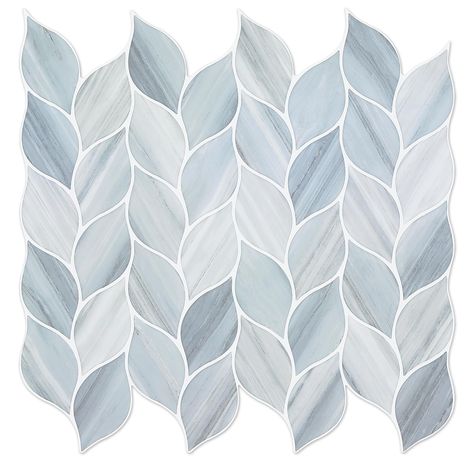 PRICES MAY VARY. 【3D Vinyl Backsplash】- Thicker self-adhesive PET+PU wall tiles for kitchen backsplash. Sample yet elegant leaf design. Palissandro bluette pattern, overall a beautiful blue gray. Contains 10 sheets peel and stick vinyl tile, Each piece measuring 12"x12"x0.04". 【Easy to Install】- Simply remove the protective film from the back and adhere it to the desired surface. We recommend using sturdy scissors or a utility knife to cut the tile. No need for overlap or grout, saving you time Blue Gray Tile Backsplash, Blue White Backsplash, Kitchen Wall Stickers Ideas, Backsplash For Blue Kitchen, Gray And Blue Kitchen Ideas, Adhesive Backsplash Kitchen, Coastal Tile Backsplash, Navy Blue Backsplash Kitchen, Modern Coastal Kitchen Backsplash