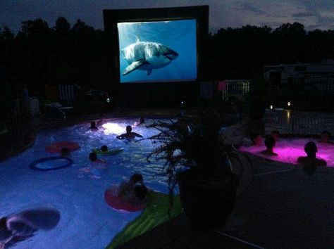 Dive In Movie, Pool Floaties, Pool Lights, 13th Birthday Parties, Drive In Movie, Pool Light, Outdoor Movie, Pool Maintenance, Movie Party