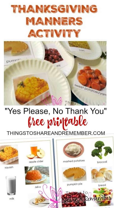 Thanksgiving Food Activities, Manners Preschool, Manners Activities, Thanksgiving Lesson Plans, Manners For Kids, Thanksgiving Lessons, Thanksgiving Activities For Kids, Thanksgiving Preschool, Food Activities