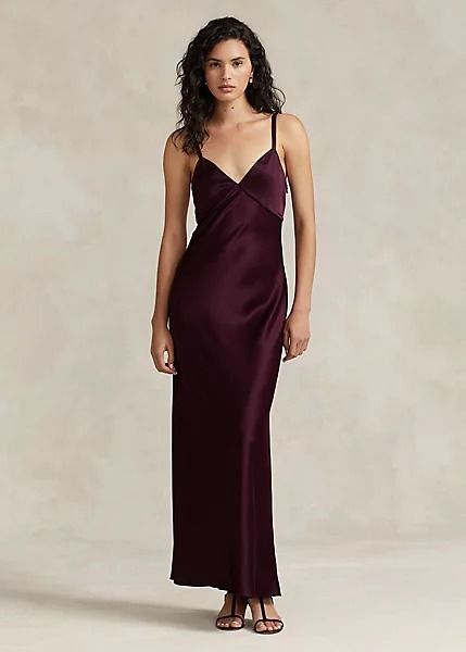 Double-Faced Satin Sleeveless Gown Guest Attire, Sleeveless Gown, Wedding Attire Guest, Ralph Lauren Dress, Satin Dress, Polo Dress, Double Face, Holiday Dresses, Satin Dresses