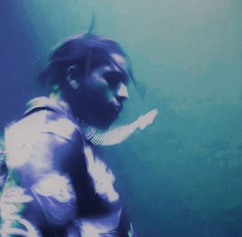 Asap Rocky Blue Aesthetic, Blue Rapper Aesthetic, Asap Rocky Aesthetic, Goat Aesthetic, Dark Y2k Aesthetic, Rocky Blue, Lord Pretty Flacko, Pretty Flacko, A$ap Rocky