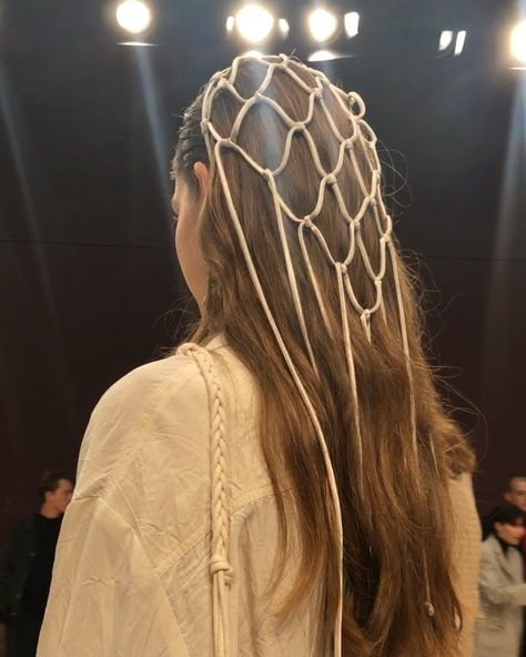 @katcollings on Instagram: “Not your lunch lady’s hair net. Imagine this as a bridal veil lined with mesh or lace 😱 just a free idea @nanushka!” Fishnet Veil, Lunch Lady, Hair Nets, Fish Net, Hair Net, Fishing Net, Character Ideas, Bridal Veil, Veil