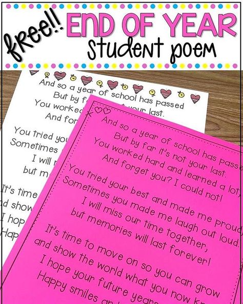 Why I Don't Give My Students End of Year Gifts - Mrs. Winter's Bliss My Teacher Likes To Say Activities, School Is Out Quotes, Poem From Teacher To Student, Student Gifts From Teacher End Of Year, Letter To Students, Teacher Images, Teacher End Of Year, Owl Classroom, Student Teacher Gifts