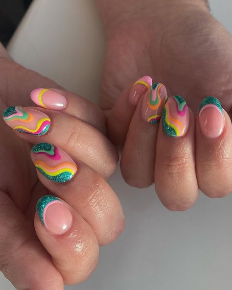 SARAH WOODS | 🎀🤍🍯🐬🫧✨ All products @glossifyofficial Manicure at @woonailsuk #glossify #loveglossify #woonails #woonailsuk #summernails #neonnails… | Instagram Vibrant Summer Nails, Nails Styles, Funky Nail Art, Nails Now, Summery Nails, Vibrant Nails, Bright Nails, Short Acrylic Nails Designs, Neon Nails