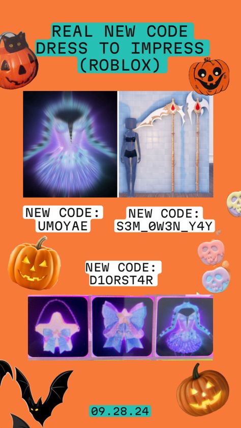 #dresstoimpress #newcode #halloween #code #roblox #dti Fancy Dress Code, Jelly Slime, Code Roblox, Roblox Dress, Black Pink Background, Combo Dress, Call Art, Disney Princess Pictures, September 28