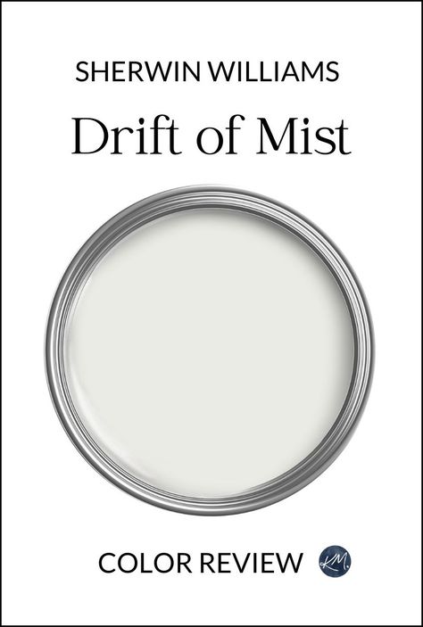 Sherwin Williams Drift Of Mist SW 9166: Paint Color Review - Kylie M Interiors Sw Drift Of Mist, Drift Of Mist Sherwin Williams, Benjamin Moore Intense White, Sherwin Williams Drift Of Mist, Drift Of Mist, Countertop Samples, Kylie M Interiors, Balboa Mist, Shoji White