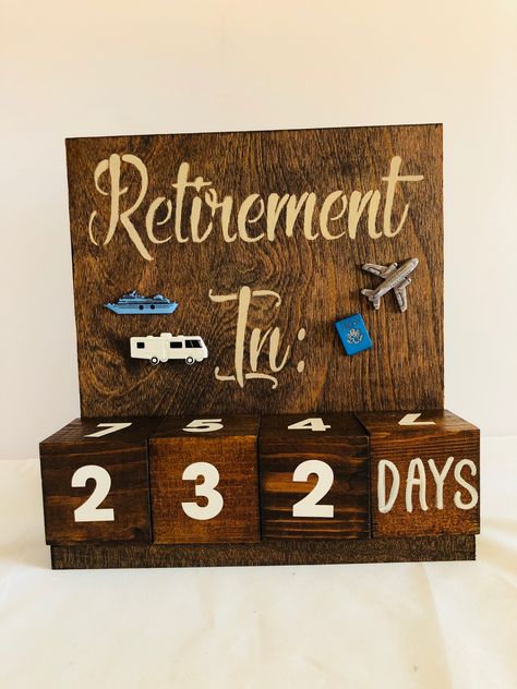 Retirement Countdown Calendar, Perpetual Calendar Military Retirement Gift, Weeks Until Blocks, Home Decor, Days Until Blocks, Coworker Gift by DivineForeverDesigns on Etsy Retirement Countdown, Countdown Calendar Printable, Countdown Ideas, Countdown Blocks, Military Retirement Gift, Free Calendar Template, Cadeau Parents, Blank Calendar Template, Coloring Calendar