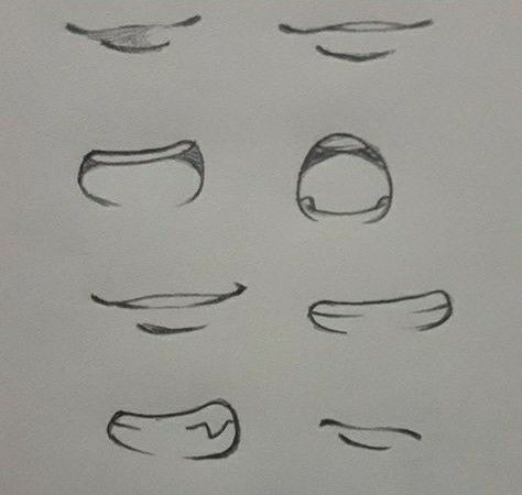 Anime Mouth Drawing, Beautiful Pencil Drawings, Anime Mouths, Mouth Drawing, Lips Drawing, Sketches Tutorial, Drawing Expressions, Easy Drawings Sketches, Tutorials Drawing