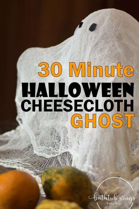 Halloween Kids Craft: How to Create a Halloween Cheesecloth Ghost Cheesecloth Ghost Diy, Halloween Costumes Last Minute, Costumes Last Minute, Halloween Ghost Craft, Diy Halloween Ghosts, Cheesecloth Ghost, Thrifty Crafts, Quick Halloween Costumes, Ghost Crafts