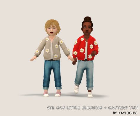 (2) kayleigh-83 on Tumblr: A toddler mashup! I’ve had my eye on this adorable cardigan for a while now, and I had to have it in my game. Original cardigan... Sims 2 Cc, Sims Baby, Toddler Cardigan, Ts2 Cc, Cc Clothes, 4 Baby, Sims 4 Mm, Sims 4 Toddler, Los Sims